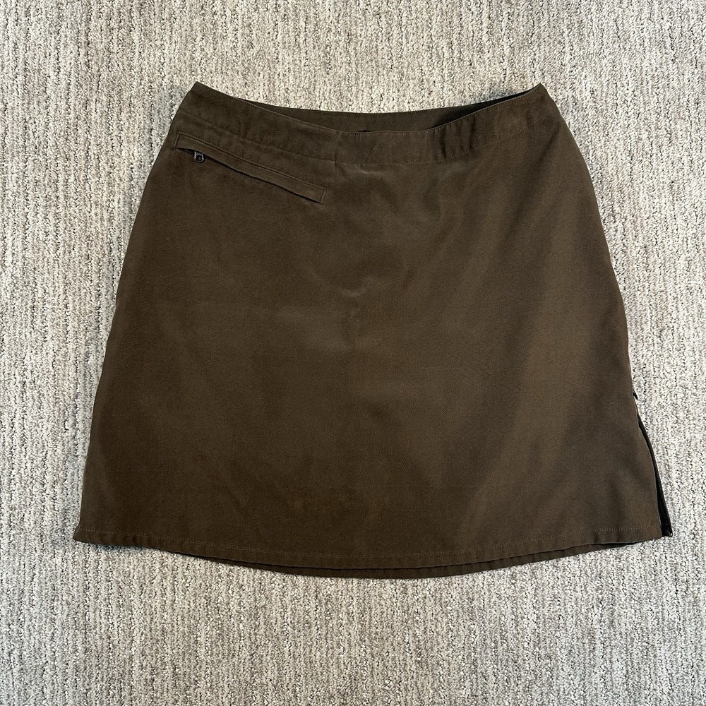 Patagonia Duway Pataloha Skort Size 6 Brown Casual Outdoor Skort Skirt Short